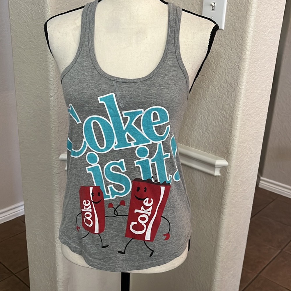 Coca Cola gray Coke is it! tank top Size XS